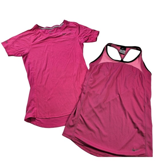 Nike Tops - Lot of 2 XS hot pink activewear tops running workout #